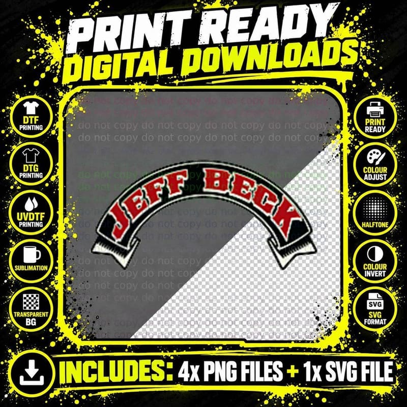 Jeff Beck - Wired Pocket T-Shirt Png SVG Digital Bundle