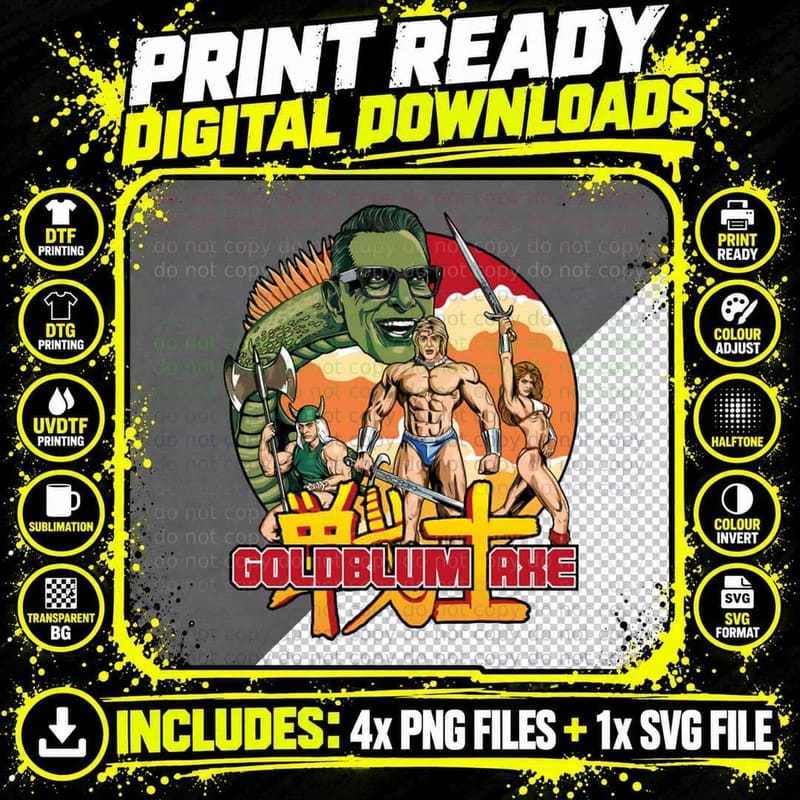 Jeff Goldblum Axe T-Shirt Png SVG Digital Bundle