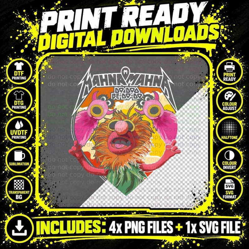 Muppets Mahna T-Shirt Png SVG Digital Bundle