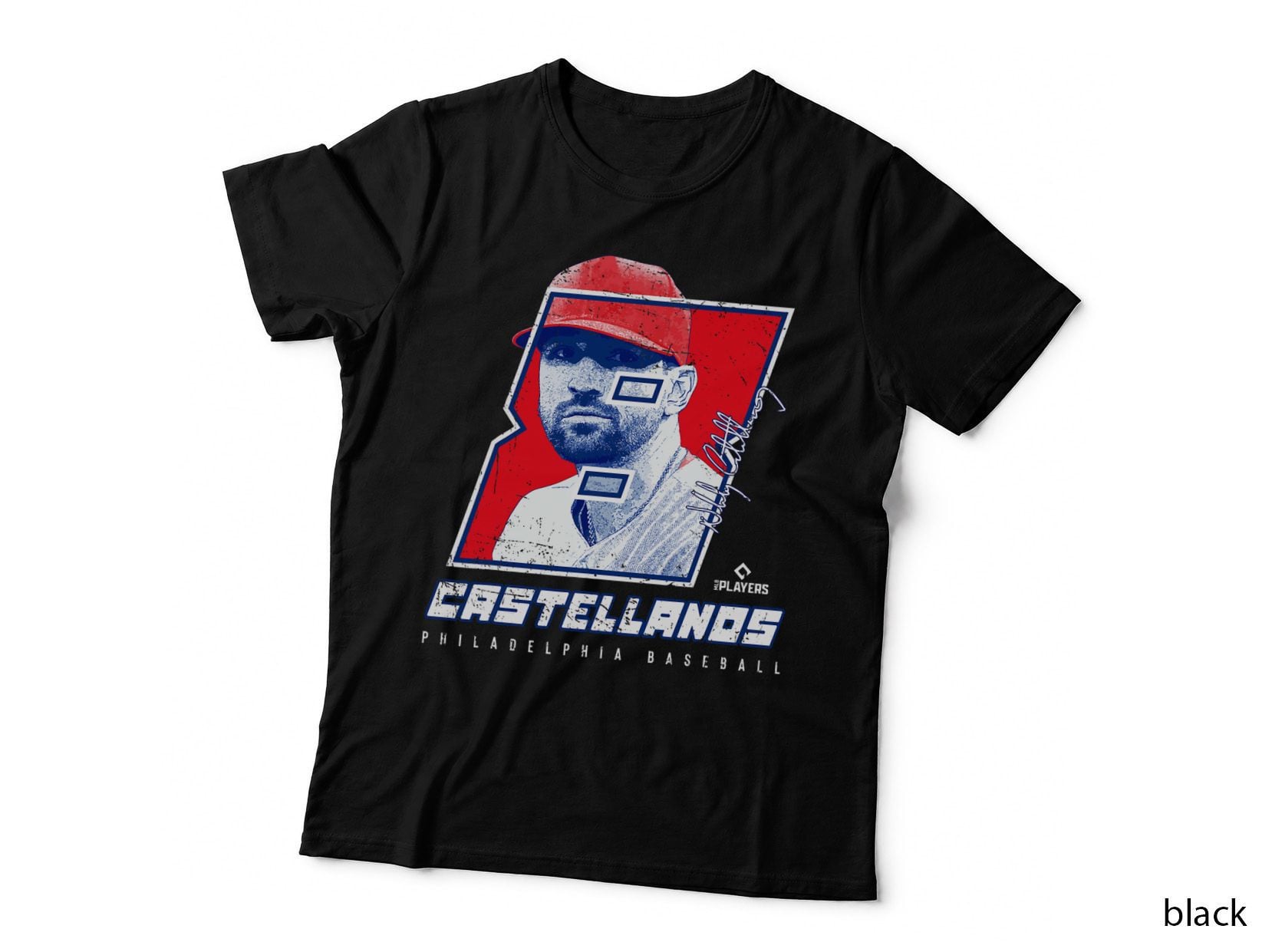 Nick Castellanos Silhouette Artist Philadelphia MLBPA T-Shirt
