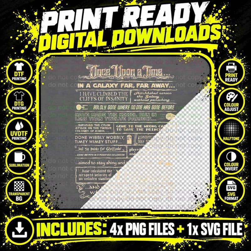Once Upon a Time... T-Shirt Png SVG Digital Bundle