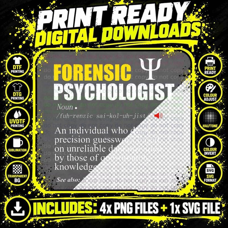 Psych Symbol Forensic Psychology Definition Psychologist Png SVG Digital Bundle