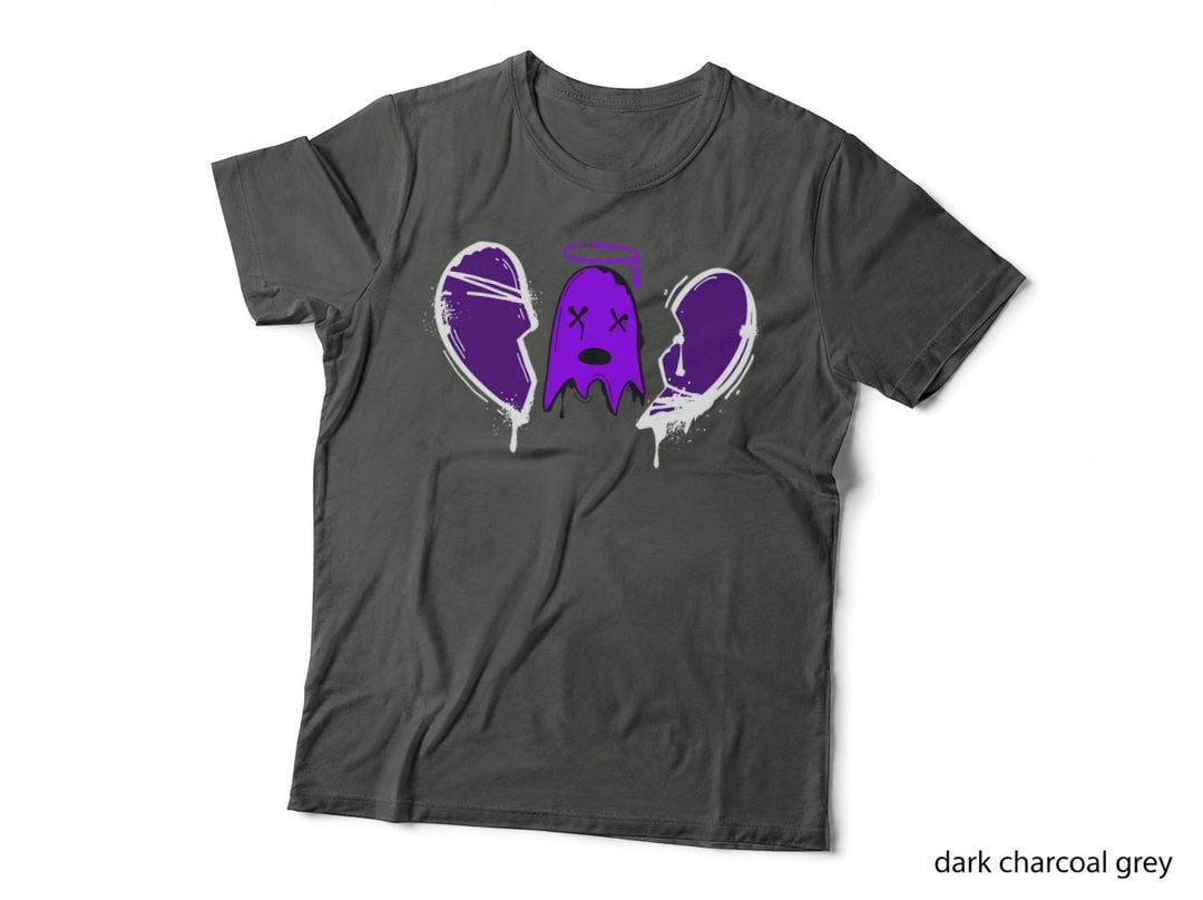 Purple Dead Inside Purple Color Graphic T-Shirt