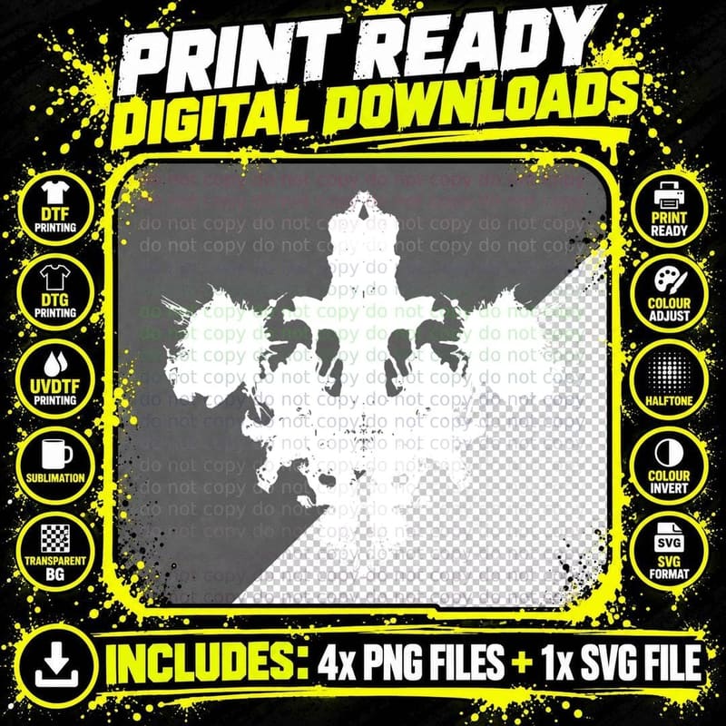 Rorschach Ink Blot Test T Shirt, Psychology Tee Shirt Png SVG Digital Bundle