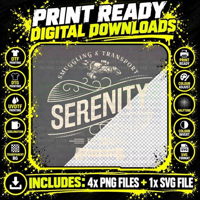 Serenity Smuggling and Transport T-Shirt Png SVG Digital Bundle
