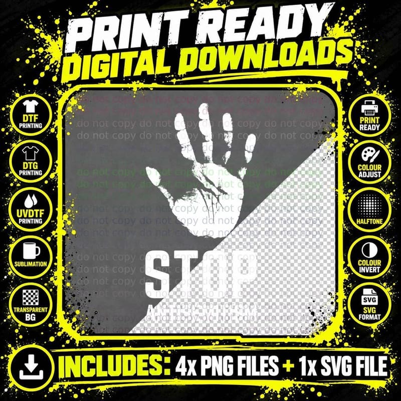 Stop Anti-Semitism Its in My Dna Israel Jewish American Png SVG Digital Bundle