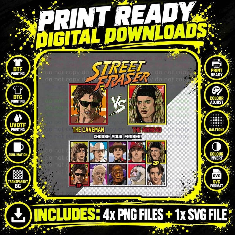 Street Fraser - Brendan Fraser vs Shirt T-Shirt Png SVG Digital Bundle