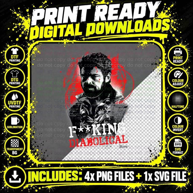 The Boys Diabolical Butcher T-Shirt Png SVG Digital Bundle