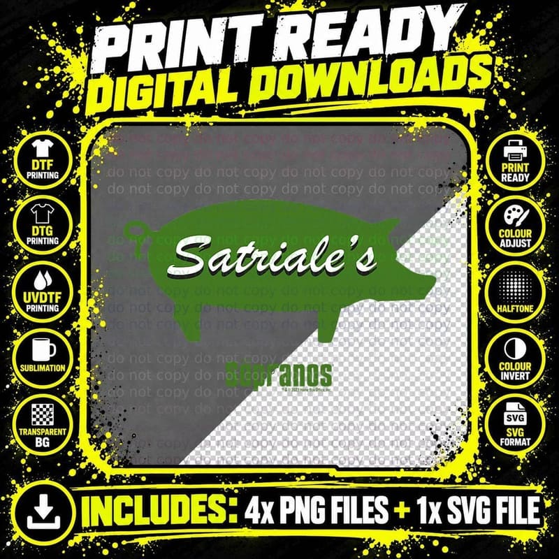 The Sopranos Satriale's Adult T-Shirt Png SVG Digital Bundle