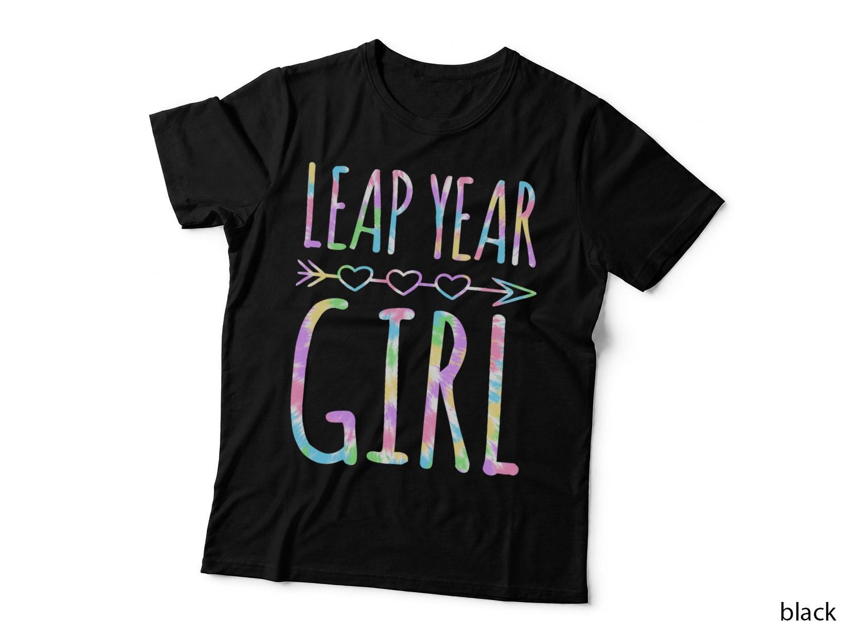 Tie Dye Style Bohemian Arrow Leap Year Girl T-Shirt