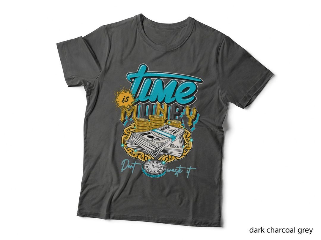 Time Is Money Aqua 5s Matching T-Shirt