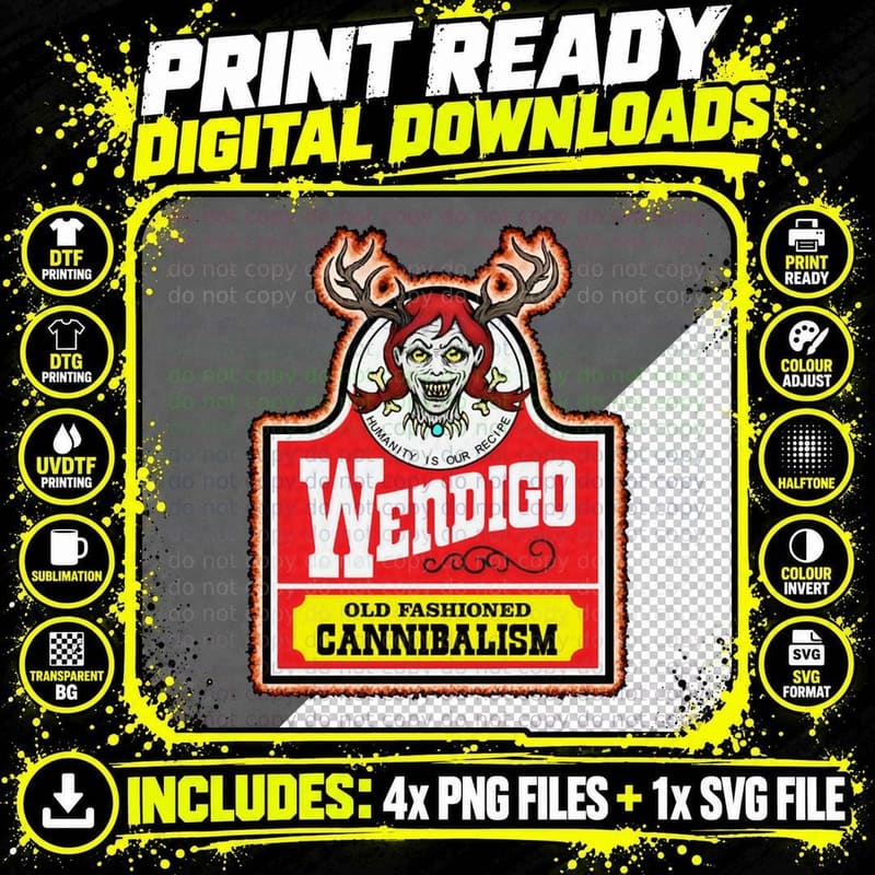 Wendy the Wendigo T-Shirt Png SVG Digital Bundle