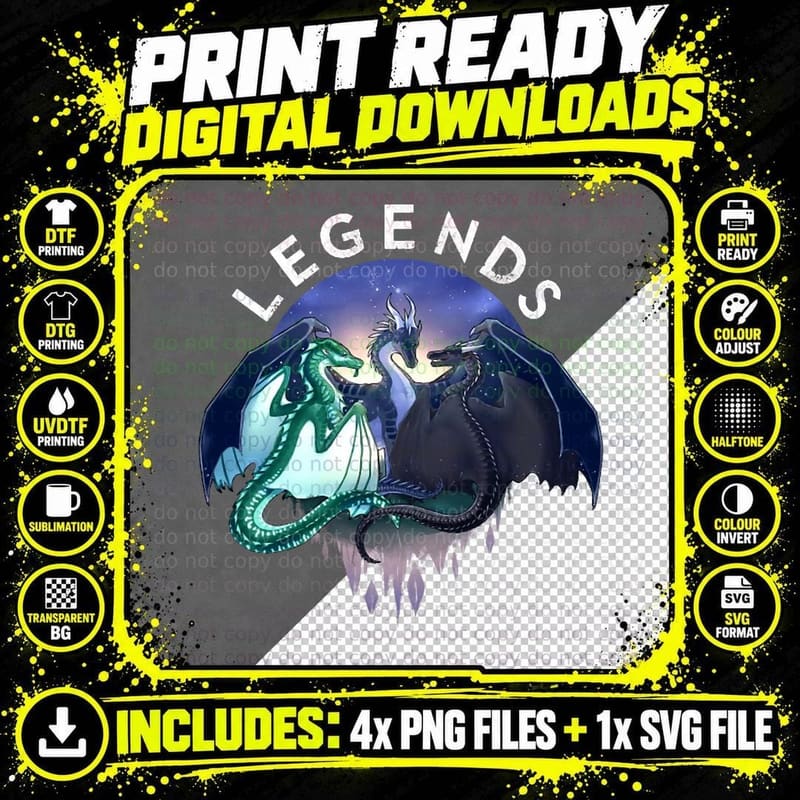 Wings of Fire - Legends - Fathom, Darkstalker Png SVG Digital Bundle