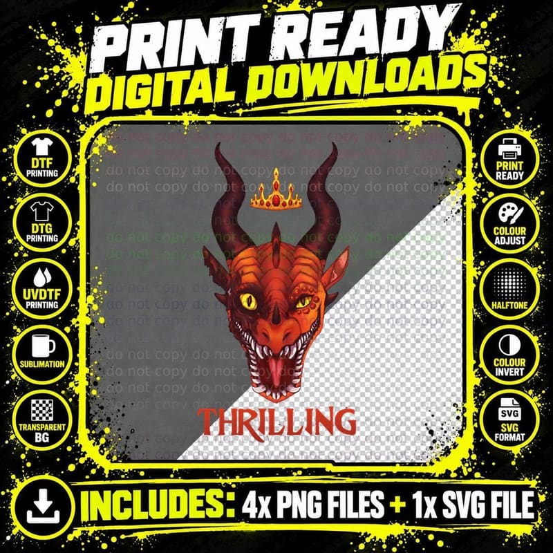 Wings of Fire - Queen Scarlet Thrilling T-Shirt Png SVG Digital Bundle