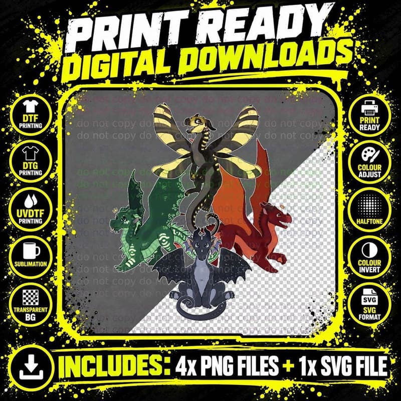 Wings of Fire - the Next Generation - Bumblebee Png SVG Digital Bundle