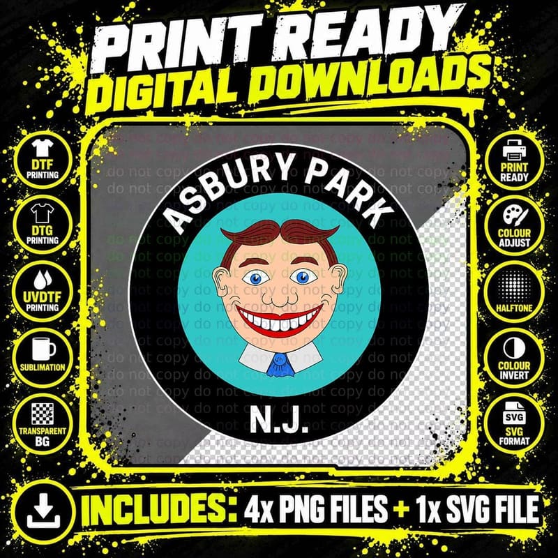 Asbury Park New Jersey T-Shirt Png SVG Digital Bundle