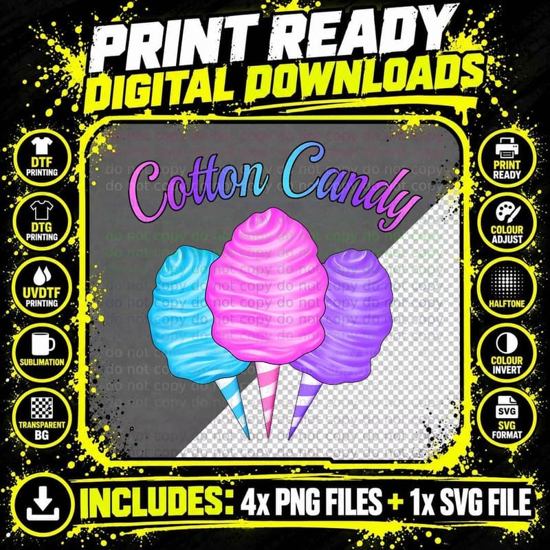 Candy Cone Pink Blue Purple Candy Costume Queen Girl Png SVG Digital Bundle