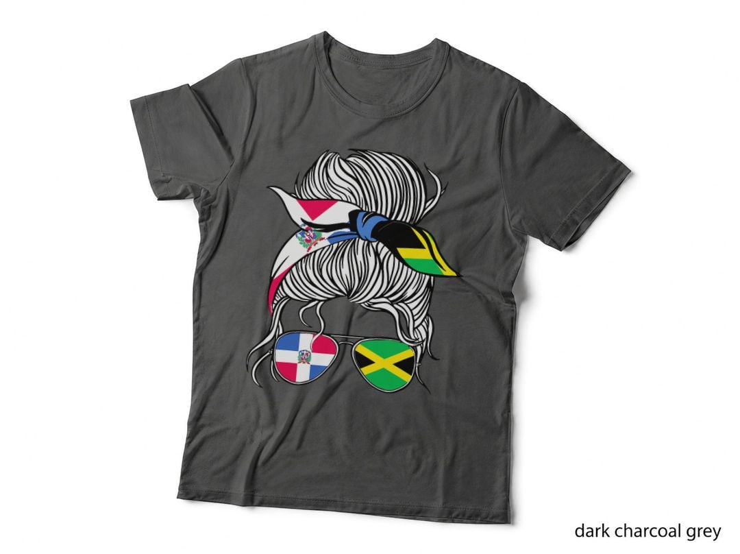 Dominican Republic Flag Jamaica Grown Women Girl Country T-Shirt