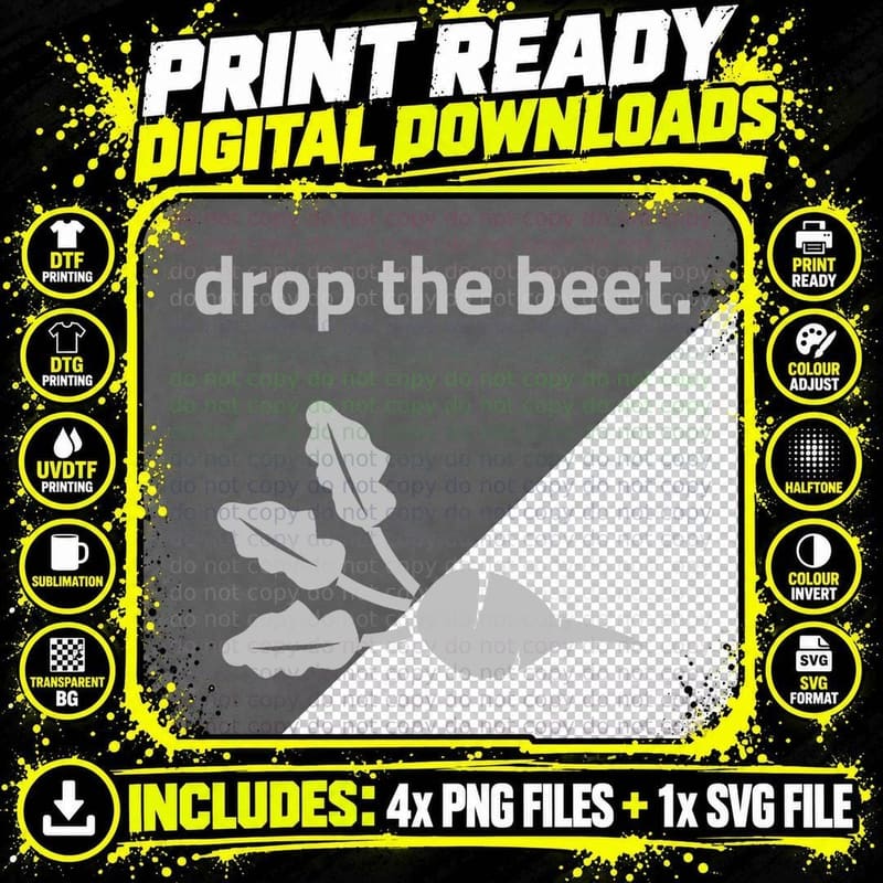 Farming Simulator - Drop the Beet T-Shirt (Dark Grey) Png SVG Digital Bundle