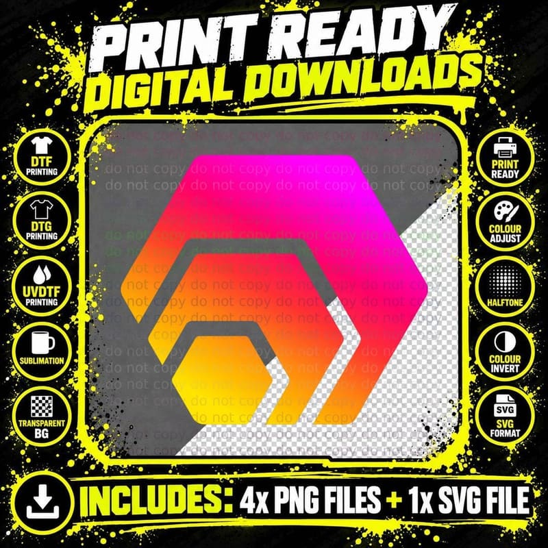 HEX Crypto Logo T-Shirt Png SVG Digital Bundle