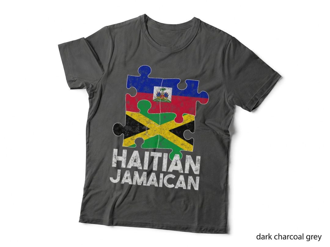 Haiti Haitian America Jamaica Caribbean Combo Mixed Puzzle T-Shirt