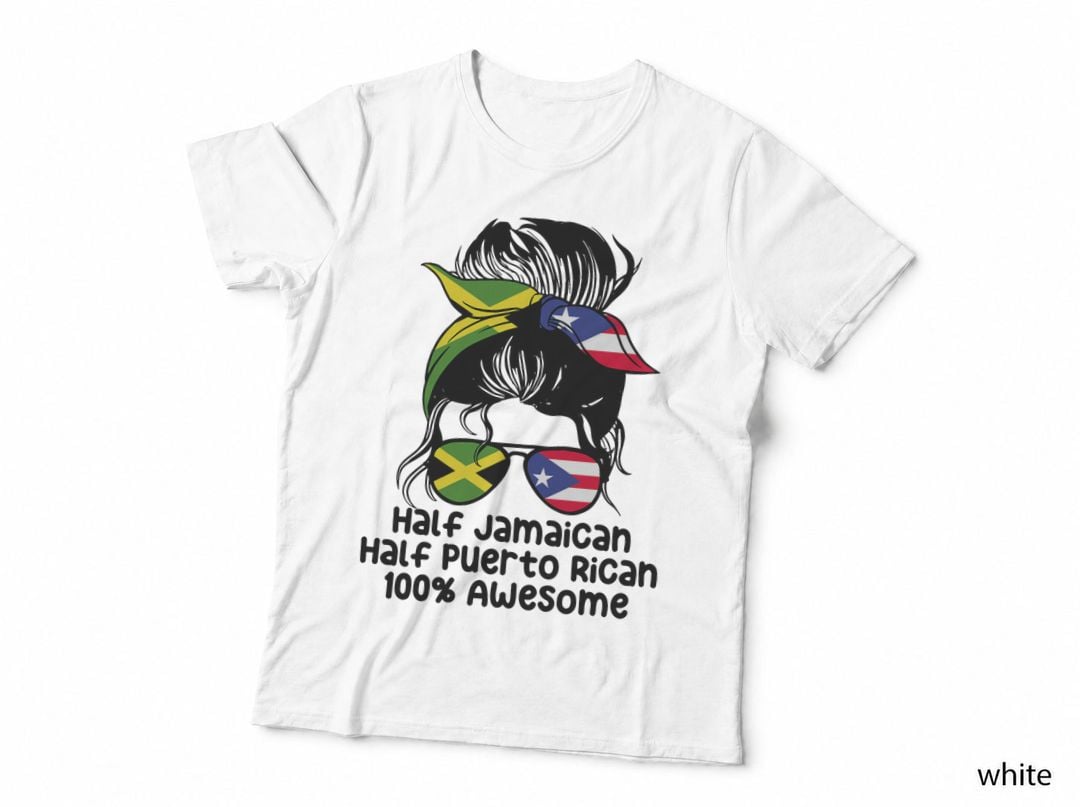 Half Jamaican Half Puerto Rican Jamaica Boricua Mix T-Shirt