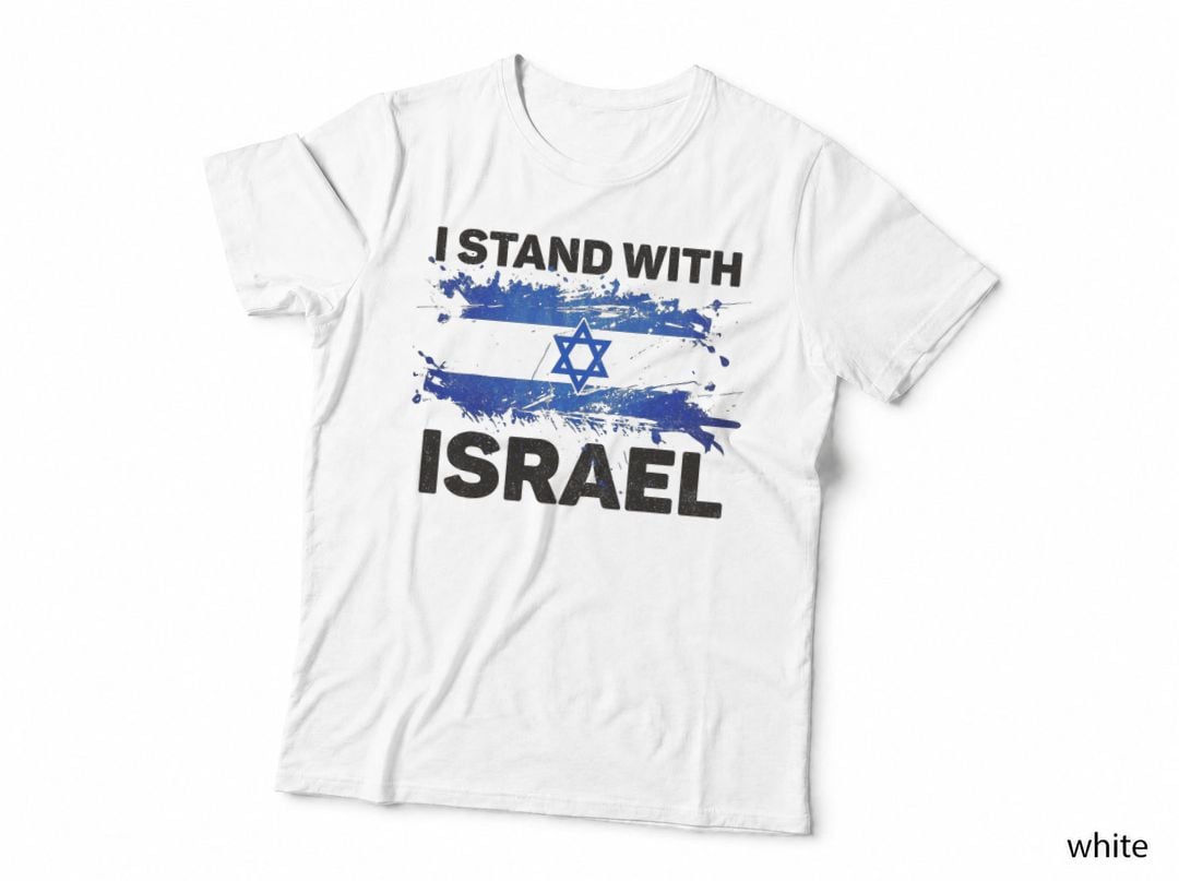 I Stand with Israel Patriotic Israel Flag T-Shirt