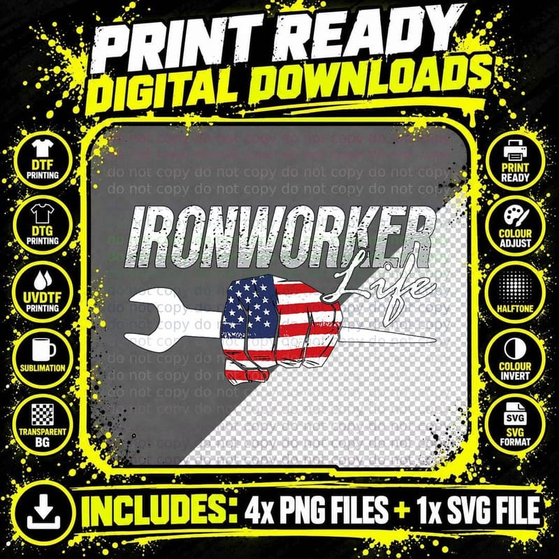 Ironworker Life Blacksmithing Loves Metalworker Png SVG Digital Bundle