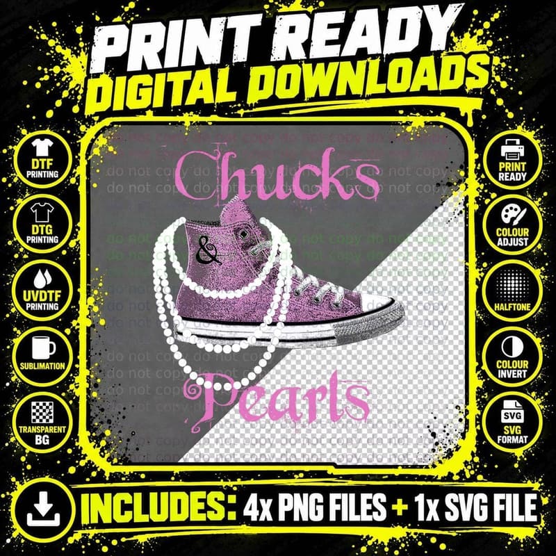 Kamala Harris Vice President Chucks and Pearls T-Shirt Png SVG Digital Bundle