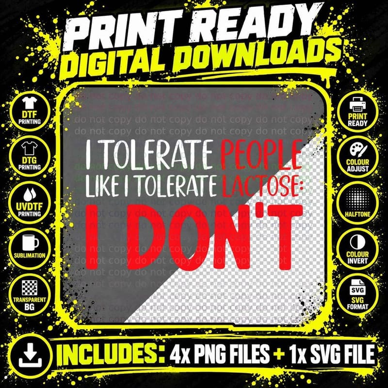 Lactose Intolerance Dairy Lactose Free Lactose Png SVG Digital Bundle