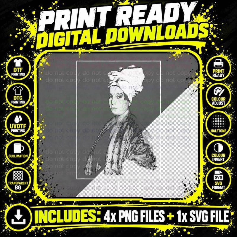 Marie Laveau Hoodoo ATR New Orleans Voodoo Queen T-Shirt Png SVG Digital Bundle