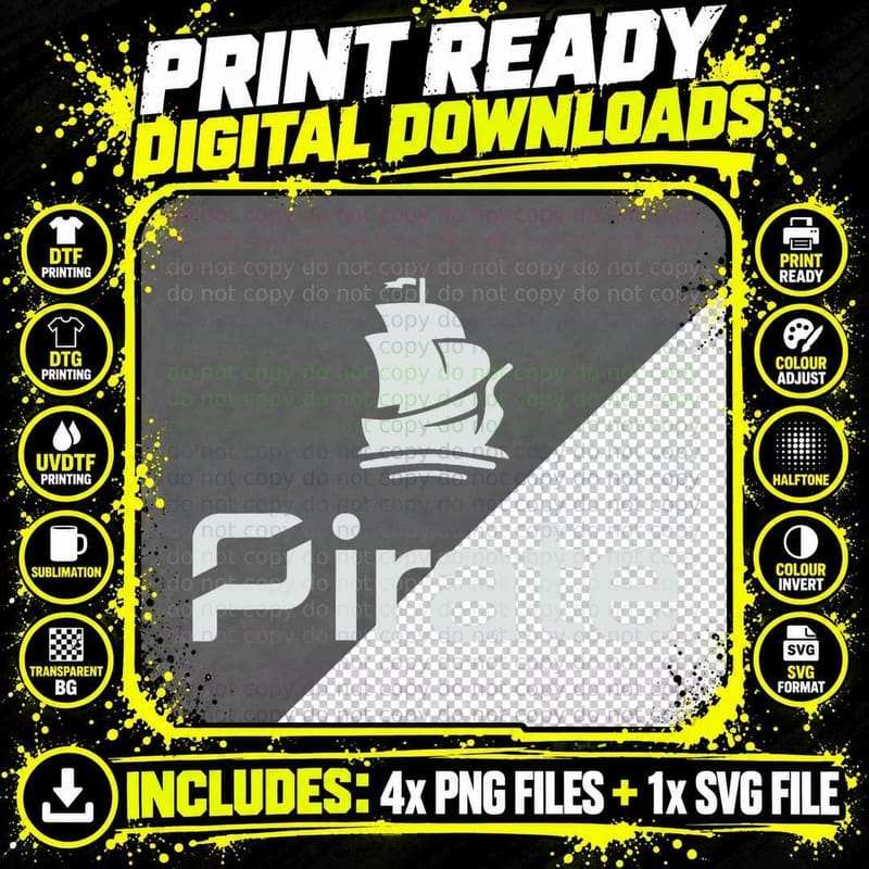 Pirate Chain Altcoin Pirate Ship Crypto Trader Bitcoin Png SVG Digital Bundle