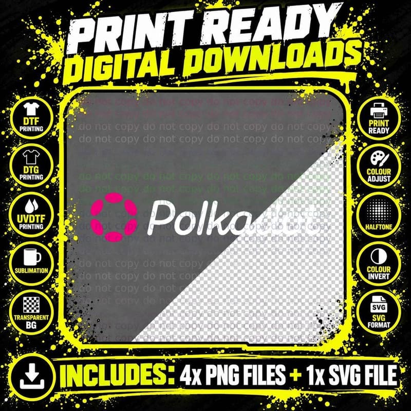 Polkadot Crypto Network - Unprecedented Economic Png SVG Digital Bundle
