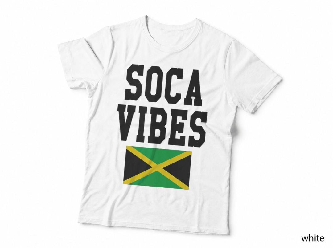 Soca Vibes Jamaica Jamaican Flag, Pride, Caribbean, American T-Shirt