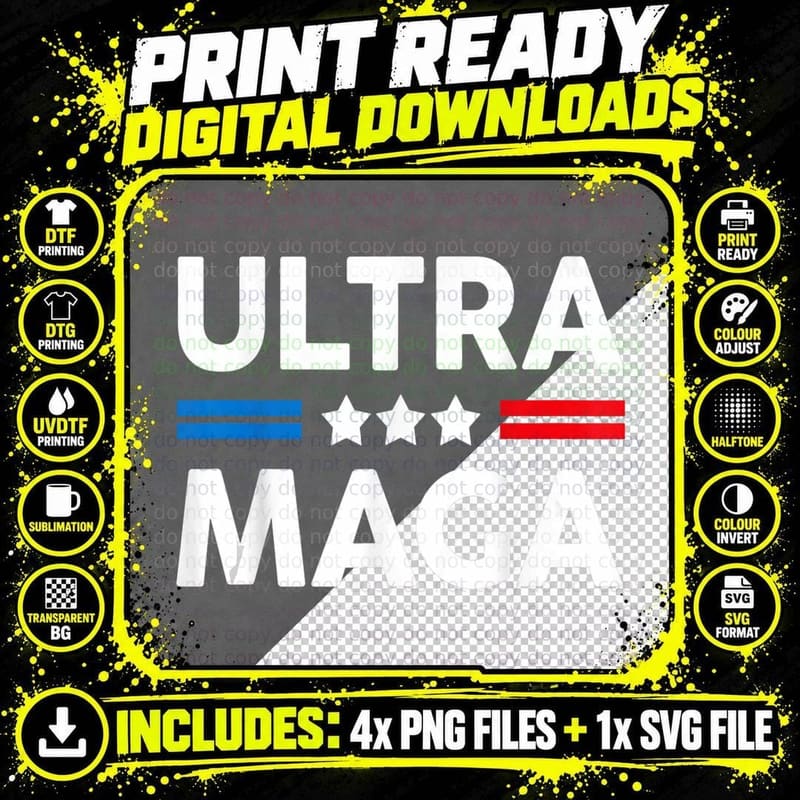 Ultra Mega Patriotic Trp Republicans Conservatives Png SVG Digital Bundle