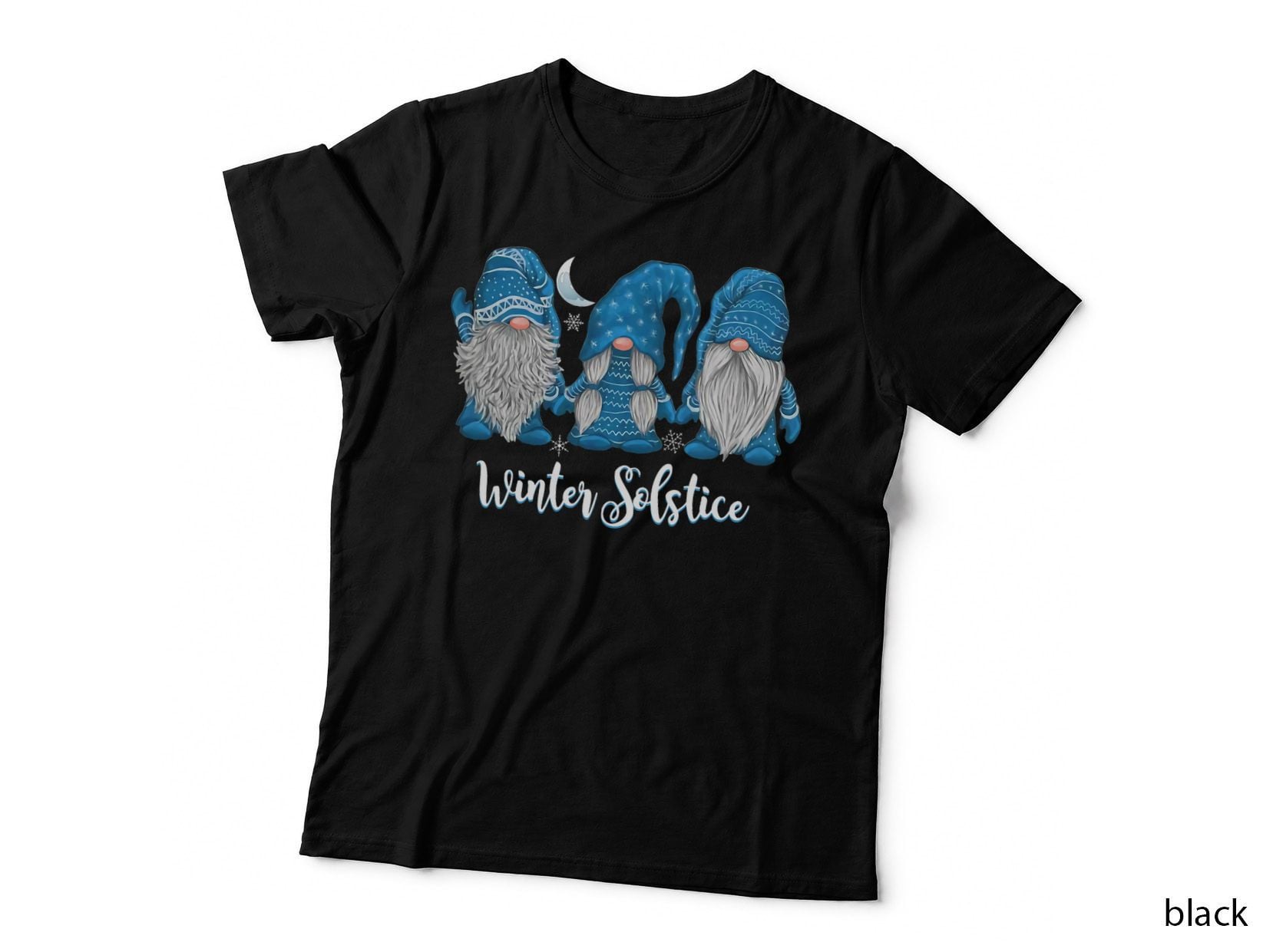 Winter Solstice Gnomes Solar Event Winter Gnomes Snow & Moon T-Shirt
