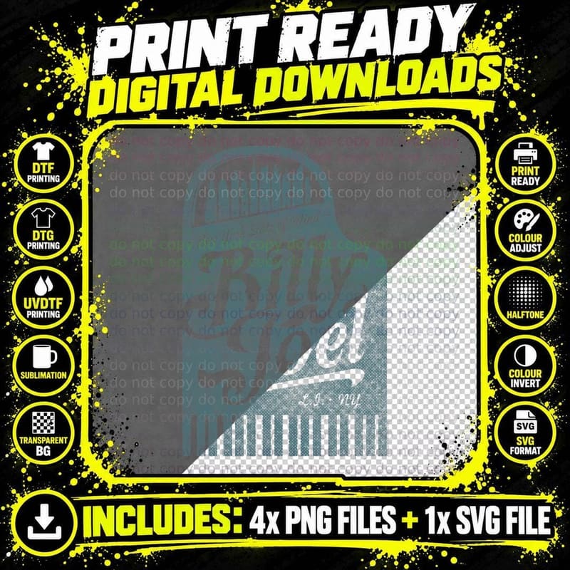 Billy Joel - L.i. X N.y. T-Shirt Png SVG Digital Bundle