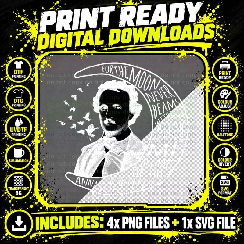 Cool Story Poe Raven Edgar Allan Poe T-Shirt Png SVG Digital Bundle