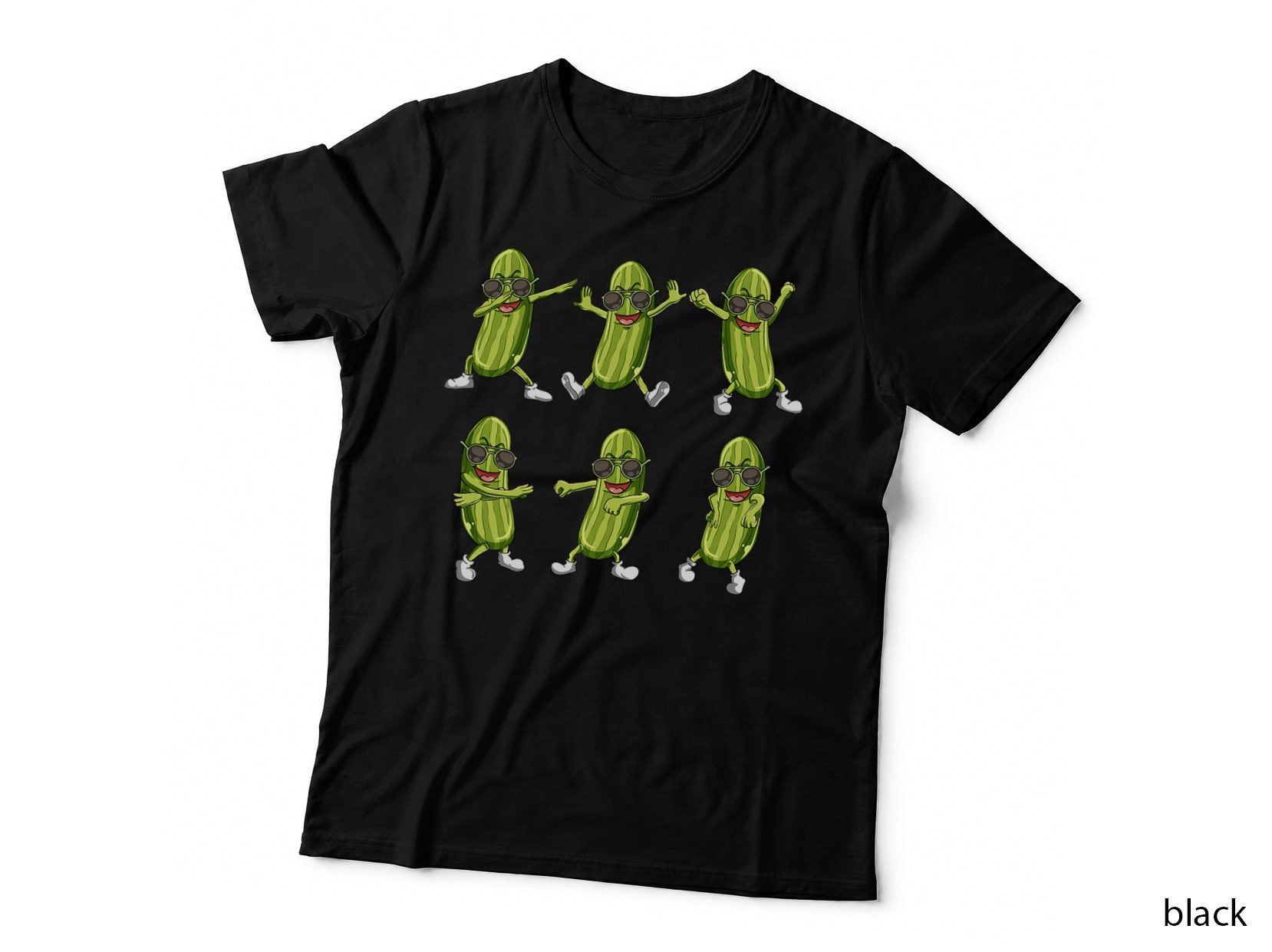 Dancing Pickle Wearing Sunglasses Dab Dance Girl Mens T-Shirt