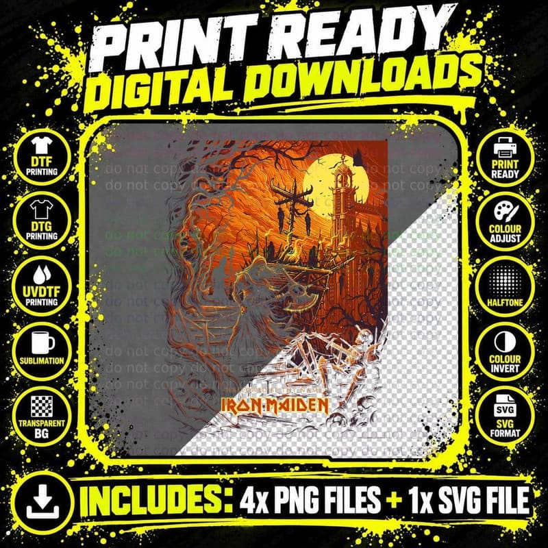 Iron Maiden - Number of the Beast Hallowed Be Thy Name Png SVG Digital Bundle