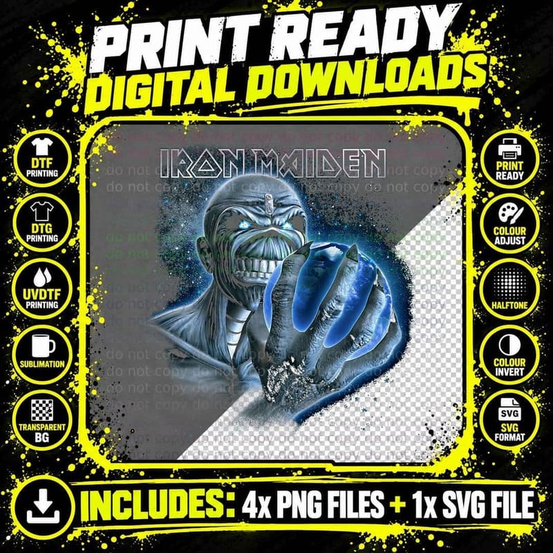 Iron Maiden - a Different World Sketch T-Shirt Png SVG Digital Bundle