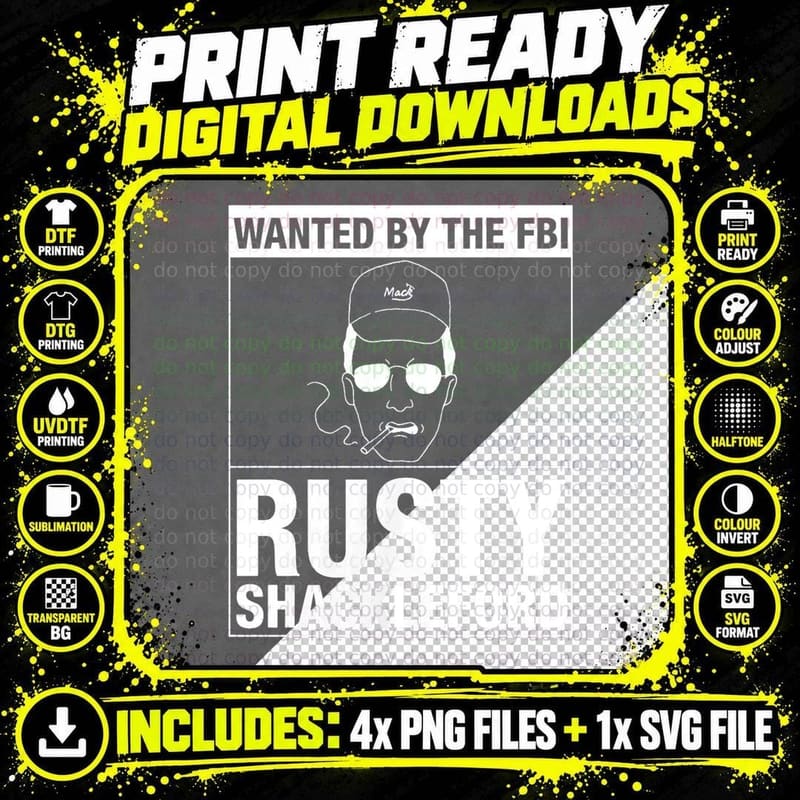 King of the Hill Wanted by FBI T-Shirt Png SVG Digital Bundle