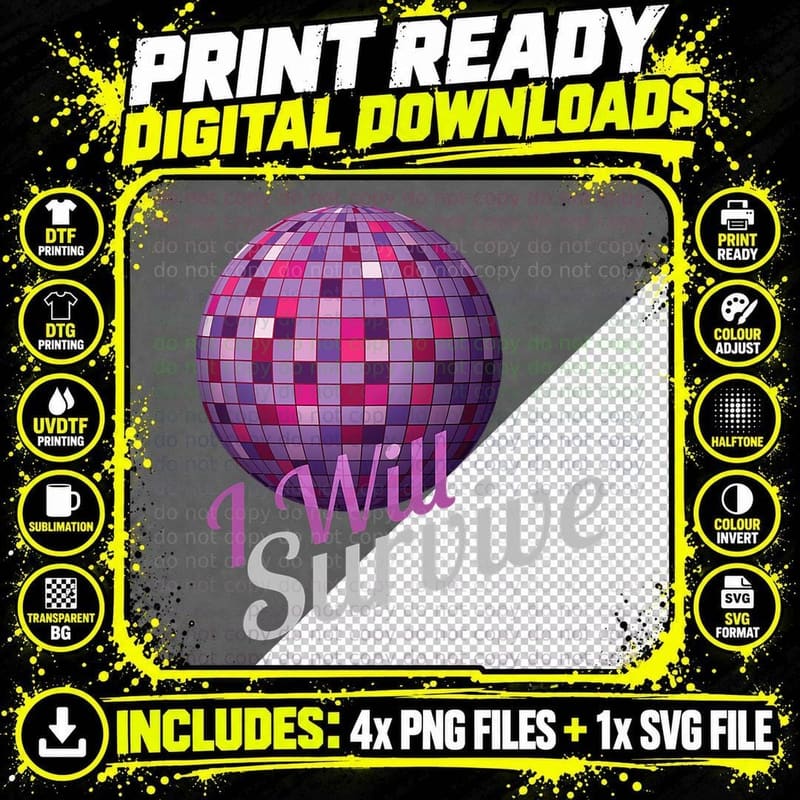 Lyriclyfe - I WILL Survive T-Shirt Png SVG Digital Bundle