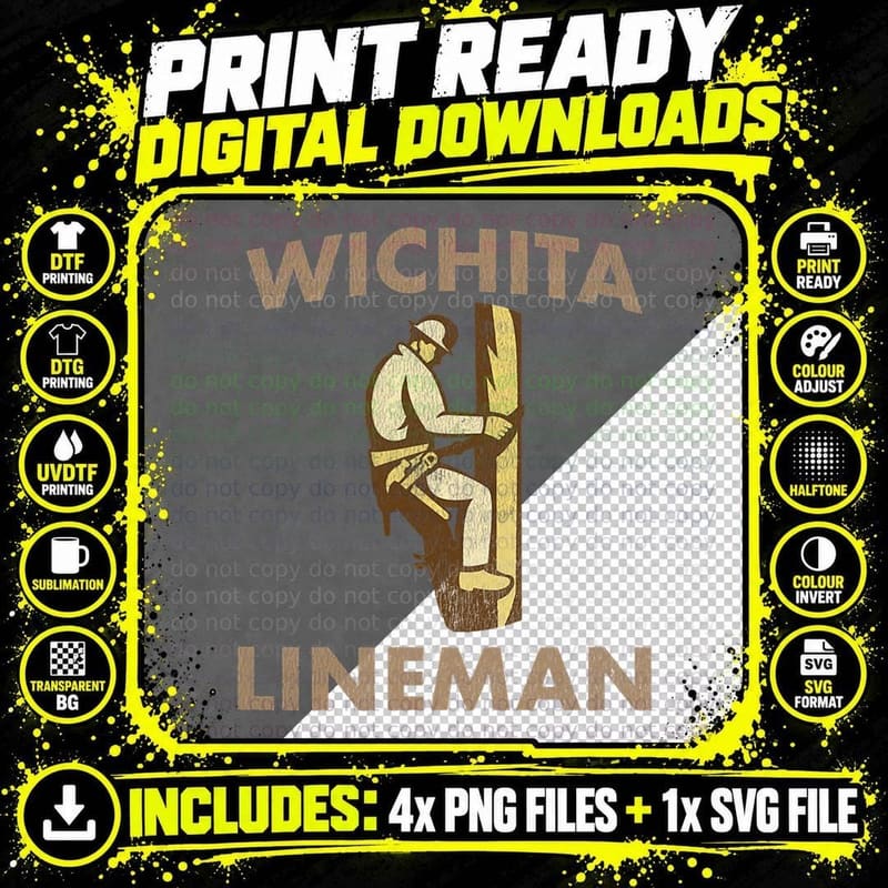 Lyriclyfe - T-SHIRT - Wichita Lineman Png SVG Digital Bundle