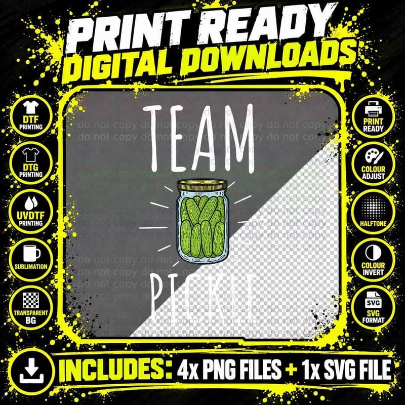 Pickles Cucumber Pickle Lover Pickle Jar Canned Food Png SVG Digital Bundle