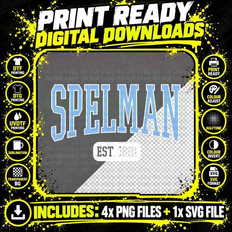 Spelman College Jaguars Est. Date T-Shirt Png SVG Digital Bundle
