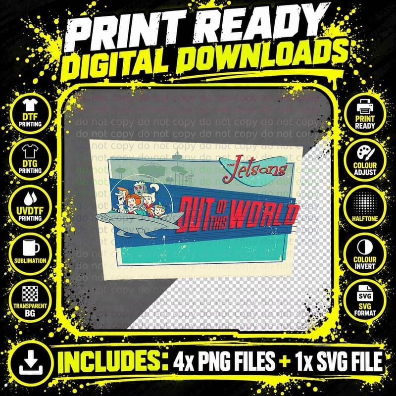 The Jetsons Out of This World T-Shirt Png SVG Digital Bundle