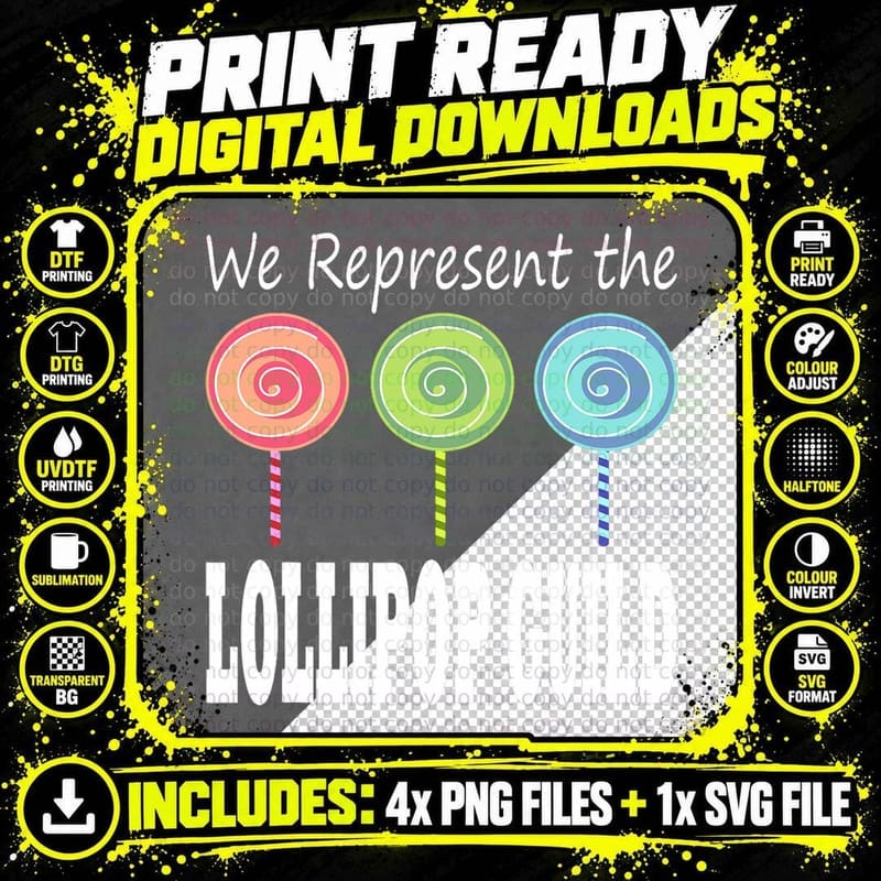 We Represent the Lollipop Guild Wizard of Oz T-Shirt Png SVG Digital Bundle