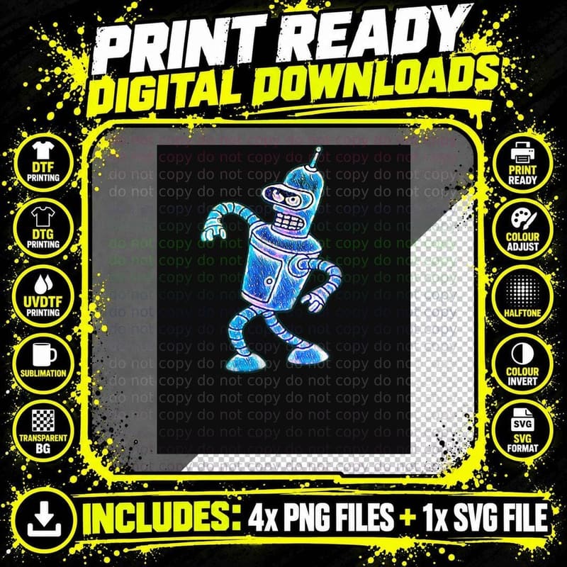 Bender Strut Midnight Edition 1 T-Shirt Png SVG Digital Bundle