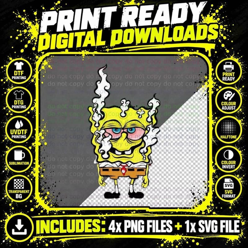 Bob Sponge Is Stone ! T-Shirt Png SVG Digital Bundle